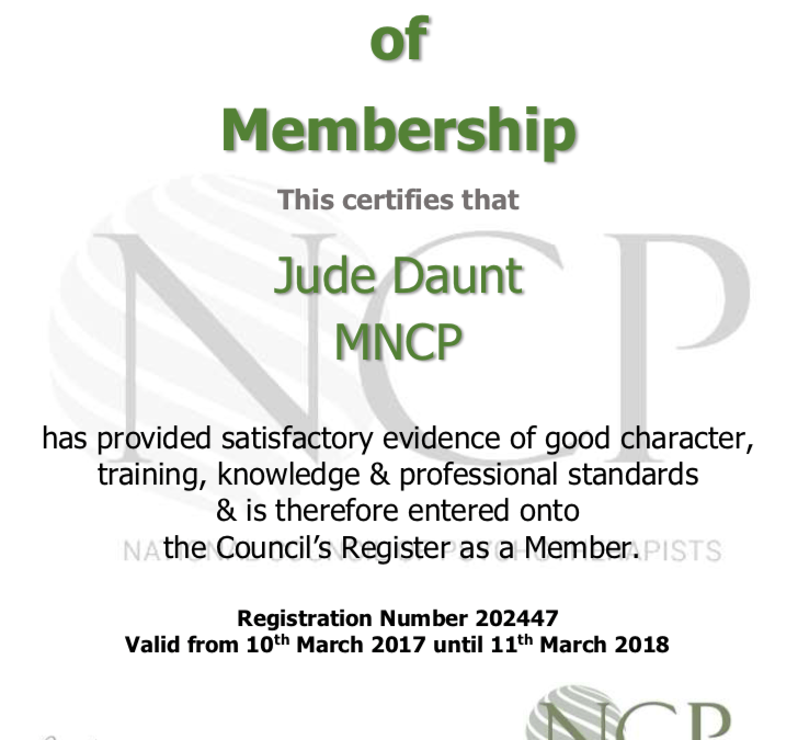 Accreditation – The National Council of Psychotherapists