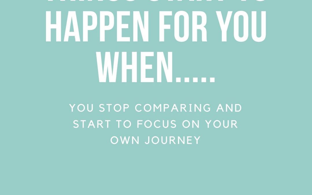 Stop comparing and start doing